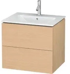 Duravit L-Cube Waschtischunterbau wandh&auml;ngend, 2 Schubk&auml;sten, 620x550x481mm,