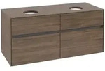 Villeroy & Boch Collaro Waschbeckenunterschrank, 4 Ausz&uuml;ge, f&uuml;r 2 Waschbecken,