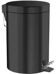 emco system2 Abfallbeh&auml;lter, Deckel und Pedel, rund, 5 Liter, 355313300, Farbe: