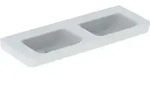 Geberit Renova Plan, Doppelwaschtisch, 130x48 cm, ohne Hahnloch, ohne &Uuml;berlauf,