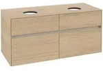 Villeroy & Boch Collaro Waschbeckenunterschrank, 4 Ausz&uuml;ge, f&uuml;r 2 Waschbecken,