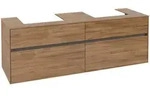 Villeroy & Boch Collaro Waschbeckenunterschrank, f&uuml;r 2 Waschbecken, Wandmontage,