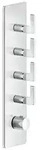 Gessi Inciso- Fertigmontage-Set f&uuml;r 3/4 Hochleistungs Unterputz-Thermostat,...