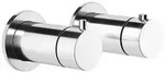Gessi Anello Fertigmontageset Unterputz-Thermostat, runde Rosetten, Umlenkkartusche