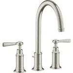 hansgrohe AXOR Montreux3-Loch Waschtischarmatur 180, Zugstangen-Ablaufgarnitur,