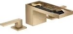 hansgrohe AXOR MyEdition 3-Loch Waschtischarmatur 70 mit Push-Open Ablaufgarnitur,
