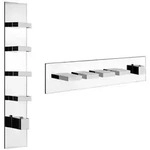 Gessi Rettangolo, Fertigmontageset mit 4 separaten Wegen, eine Rosette, 43028149,