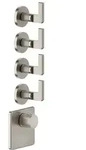 Gessi Inciso- Fertigmontage-Set f&uuml;r 3/4 Hochleistungs Unterputz-Thermostat,