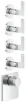 Gessi Inciso- Fertigmontage-Set f&uuml;r 3/4 Hochleistungs Unterputz-Thermostat,