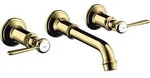 hansgrohe AXOR MONTREUX 3-Loch Waschtischarmatur Unterputz, Wandmontage,...