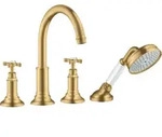 hansgrohe AXOR Montreux 4-Loch Wannenrandarmatur DN15, 16546250, Farbe: Brushed...