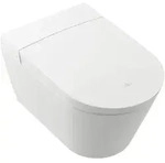 Villeroy & Boch ViClean Dusch-WC mit WC-Sitz, oval, wandh&auml;ngend, sp&uuml;lrandlos,