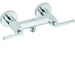 KLUDI NOVA FONTE PURISTIC Waschtisch-Brausearmatur, Wandmontage, mit Fl&uuml;gelgriffe,