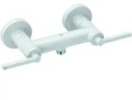 KLUDI NOVA FONTE PURISTIC Waschtisch-Brausearmatur, Wandmontage, mit Fl&uuml;gelgriffe,