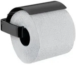 emco loft Toilettenpapierhalter mit Deckel, 050013300, Farbe: Schwarz