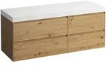 LAUFEN LANI Waschtischplatte wei&szlig; matt inklusive Unterschrank, ohne Ausschnitt,
