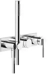 Gessi Ingranaggio Fertigmontageset Einhebelmischer Dusche/Wanne, eckige Platte...