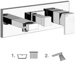 Gessi Fertigmontageset f&uuml;r WANNE-Einhebelmischer mit 2-Wege Umstellung,...