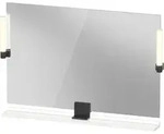 Duravit Sivida Spiegel, Diamantschwarz Matt, 1050x36x650mm, Aufsatzleuchte,
