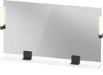 Duravit Sivida Spiegel, Diamantschwarz Matt, 1250x36x650mm, Aufsatzleuchte,