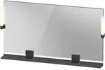 Duravit Sivida Spiegel, Diamantschwarz Matt, 1330x36x650mm, Aufsatzleuchte,
