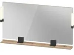 Duravit Sivida Spiegel, Diamantschwarz Matt, 1330x36x650mm, Aufsatzleuchte,