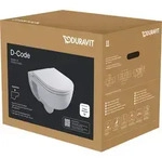 Duravit D-Code WC-Set, wandh&auml;ngend, Rimless, inklusive WC-Sitz mit...
