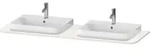 Duravit Happy D.2 Plus Konsole, 1600x550 mm, 2 Ausschnitte, f&uuml;r den