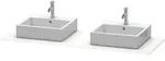 Duravit XSquare Konsole, 2 Ausschnitte, 1600x16x550mm, XS063HB8484, Farbe: Wei&szlig;