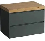 LAUFEN LANI Waschtischplatte wildeiche inklusive Unterschrank, ohne Ausschnitt,