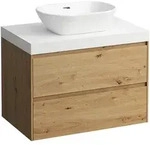 LAUFEN LANI Waschtischplatte wei&szlig; matt inklusive Unterschrank, 1 Ausschnitt...