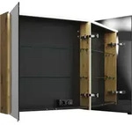 burgbad Eqio Spiegelschrank mit LED-Aufsatzleuchte, 2-t&uuml;rig, 800x800x170mm,