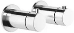 Gessi Anello Fertigmontageset Unterputz-Thermostat mit runden Rosetten, 3-Wege