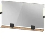 Duravit Sivida Spiegel, Diamantschwarz Matt, 1250x36x650mm, Aufsatzleuchte,