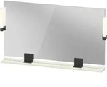Duravit Sivida Spiegel, Diamantschwarz Matt, 1250x36x650mm, Aufsatzleuchte,