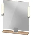 Duravit Sivida Spiegel, chrom, 650x36x650mm, Aufsatzleuchte, Sensorschalter,