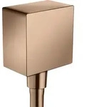 hansgrohe AXOR ShowerSolutions FixFit Schlauchanschluss Square, 36732300, Farbe: