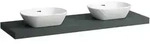 LAUFEN LANI Waschtischplatte, Ausschnitt links und rechts, 1570x495x65mm,
