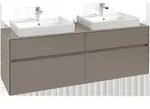 Villeroy & Boch Collaro Waschbeckenunterschrank, f&uuml;r 2 Waschbecken, mit integrierter