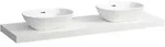 LAUFEN LANI Waschtischplatte, Ausschnitt links und rechts, 1570x495x65mm,