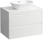 LAUFEN LANI Waschtischplatte wei&szlig; matt inklusive Unterschrank, 1 Ausschnitt...