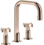 Gessi Inciso+ 3-Loch-Waschtischarmatur, Auslauf H=139 mm x Ausladung 160 mm, mit