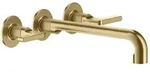Gessi Inciso- Farbset f&uuml;r 2-Griff-Waschtisch-Armatur mit Hebel-Griffen mit...