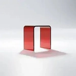 Steinberg Serie 432 Hocker, aus Polyresin, 400x270x430mm, 432700034, Farbe: Rubin