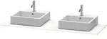 Duravit XSquare Konsole, 2 Ausschnitte, 1600x16x550mm, XS063HB4343, Farbe:...