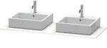 Duravit XSquare Konsole, 2 Ausschnitte, 1400x16x550mm, XS063GB6060, Farbe: Taupe