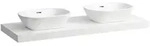 LAUFEN LANI Waschtischplatte, Ausschnitt links und rechts, 1370x495x65mm,