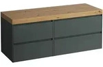 LAUFEN LANI Waschtischplatte wildeiche inklusive Unterschrank, ohne Ausschnitt,