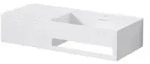 Steinberg Serie 443 Wand-Waschtisch, Auszug links, Handtuchhalter rechts,