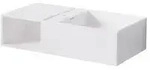 Steinberg Serie 443 Wand-Waschtisch, mit offenem Fach links, 800x400x200mm, 1